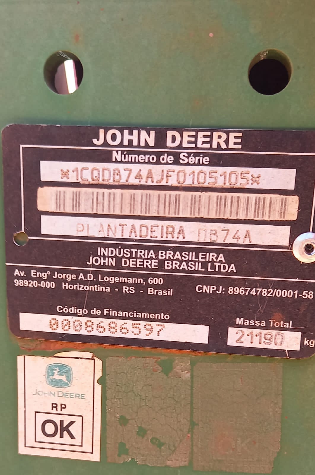 John Deere DB74